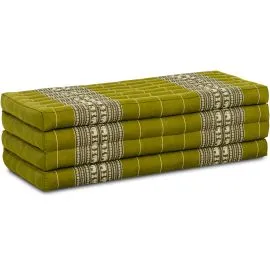 (B Ware) Nr. 730 Kapok Klappmatratze 110 cm breit (Gr�n/Classic)