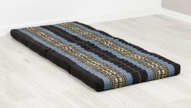 Kapok Klappmatratze, 80 cm breit, Classic (Blau/Elefanten)