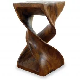 Massivholzsule, doppelt gedreht BRAUN (50cm Hhe)