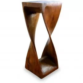 Massivholzsule, gedreht BRAUN (76cm Hhe)