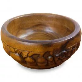 Massivholzschale  Obstmuster