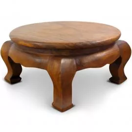 Runder Opiumtisch,  50 cm (Hellbraun)