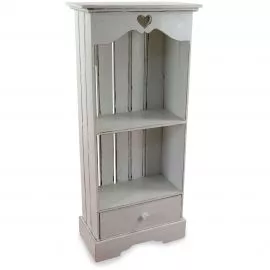 Asiatisches Regal mit Herz aus Bali, wei