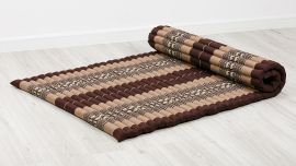 Kapok Rollmatte, 110 cm breit (Braun/Elefanten)