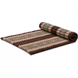 Kapok Rollmatte, 110 cm breit (Braun/Elefanten)