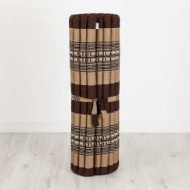 Kapok Rollmatte, 110 cm breit (Braun/Elefanten)