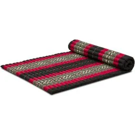(B-Ware) Nr. 722 Kapok Rollmatte, 110 cm breit (Schwarz/Elefanten)