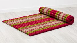 +Kapok Rollmatte, 110 cm breit (Rot/Grün)