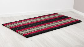 Kapok Rollmatte, 110 cm breit (Schwarz/Rot)