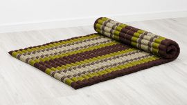 Kapok Rollmatte, 110 cm breit (Braun/Grün)