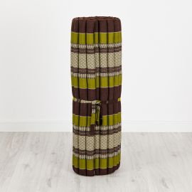 Kapok Rollmatte, 110 cm breit (Braun/Grün)