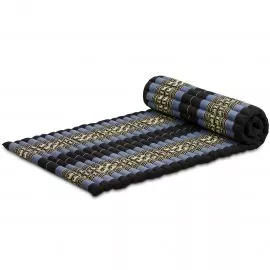 Kapok Rollmatte, 75 cm breit (Blau/Elefanten)