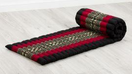 Kapok Rollmatte, 50 cm breit (Schwarz/Elefanten)