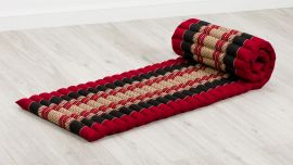 Kapok Rollmatte, 50 cm breit (Rot/Schwarz)
