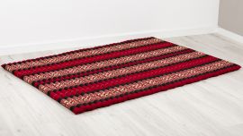 Kapok Rollmatte, 145 cm breit (Rot/Elefanten)