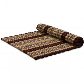 Kapok Rollmatte, 145 cm breit (Braun/Elefanten)