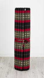 Kapok Rollmatte, 145 cm breit (Schwarz/Elefanten)
