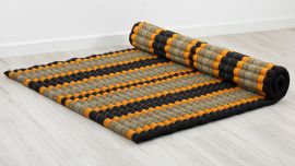 Kapok Rollmatte, 145 cm breit (Schwarz/Orange)