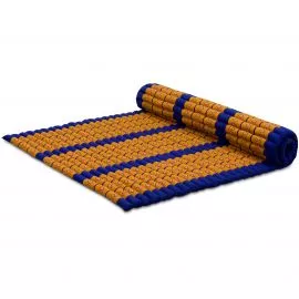 Kapok Rollmatte, 145 cm breit (Blau/Gelb)