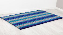 Kapok Rollmatte, 145 cm breit (Blau)