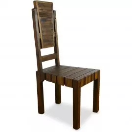Teakholzstuhl schlicht