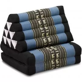 Kapok Thaikissen 2 Auflagen (Blau/Elefanten)