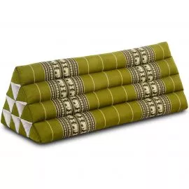 Kapok Dreieckskissen breit (Grn/Elefanten)