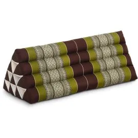 Kapok Dreieckskissen breit (Braun/Gr�n)