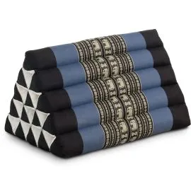 Kapok Dreieckskissen hoch, Classic (Blau/Elefanten)