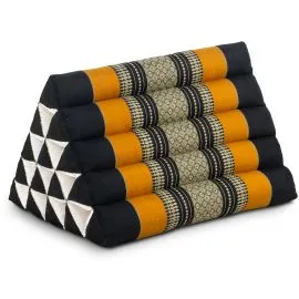 Kapok Dreieckskissen hoch, Classic (Schwarz/Orange)