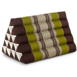 Kapok Dreieckskissen hoch, Classic (Braun/Gr�n)