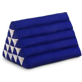Kapok Dreieckskissen hoch, Basic (Blau Uni)
