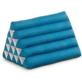 Kapok Dreieckskissen hoch, Basic (Hellblau Uni)