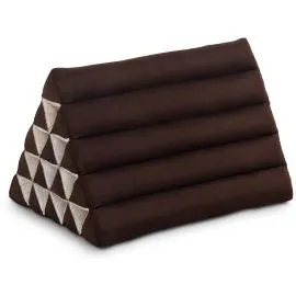 Kapok Dreieckskissen hoch, Basic (Braun Uni)