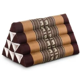 Kapok Dreieckskissen, Classic (Braun/Elefanten)