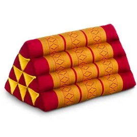 Kapok Dreieckskissen, Classic (Rot/Gelb)
