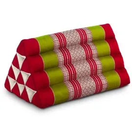Kapok Dreieckskissen, Classic (Rot/Gr�n)
