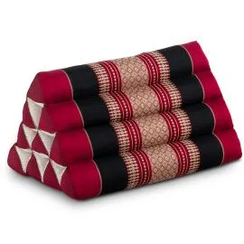 Kapok Dreieckskissen, Classic (Rot/Schwarz)