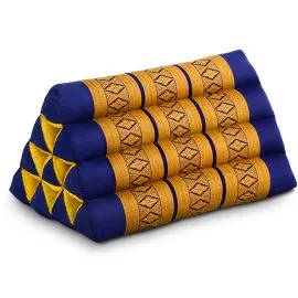 Kapok Dreieckskissen, Classic (Blau/Gelb)