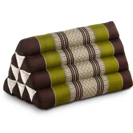 Kapok Dreieckskissen, Classic (Braun/Gr�n)