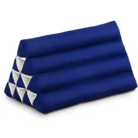 Kapok Dreieckskissen, Basic (Blau Uni)