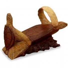 Weinflaschenhalter Bali, Schildkrte liegend