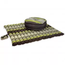 Kapok Meditationskissen Set XL (Braun/Grn)