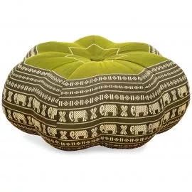 Kapok Zafukissen Stern gro (Grn/Elefanten)