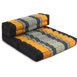 Kapok St�tzkissen faltbar (Schwarz/Orange)