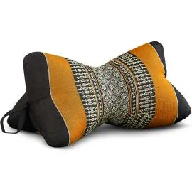 Kapok Knochenkissen (Schwarz/Orange)
