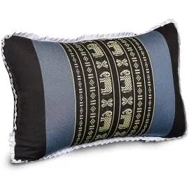 Kapok Dekokissen (Blau/Elefanten)