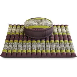 Kapok Meditationskissen Set XL (Braun/Gr�n)