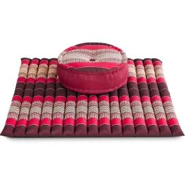 Kapok Meditationskissen Set XL (Rubinrot)