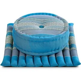 Kapok Meditationskissen Set L (Hellblau)